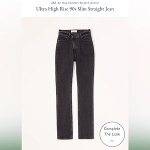 NWT Abercrombie & Fitch Ultra High Rise 90s Slim Straight Jean